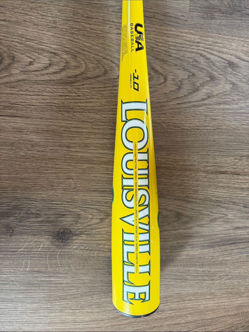 Louisville Slugger Yellow Baseball Bat